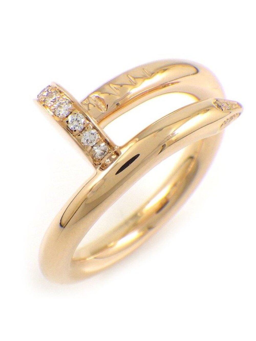 Cartier Ring Juste un Clou Classic Nail Motif Diamond Total 18k Pink Gold